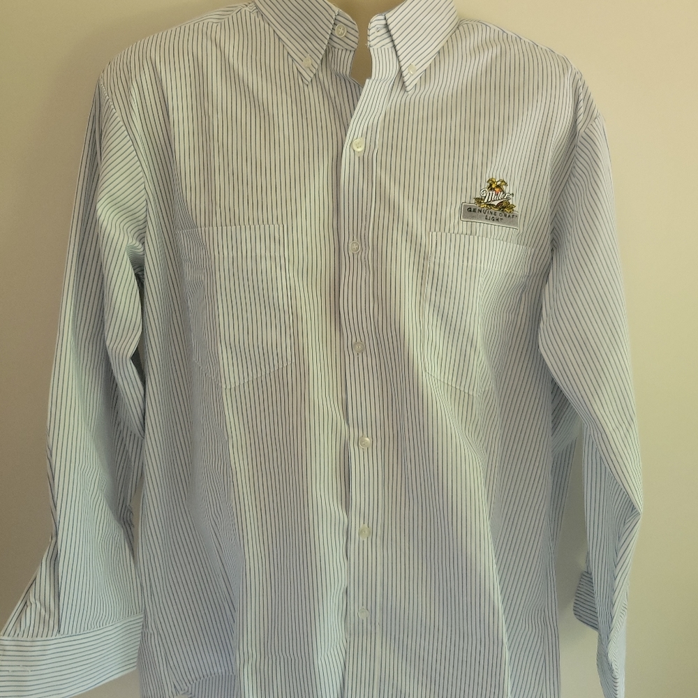 MILLER Genuine Draft Light Embroidered PATCH Delivery Man Uniform WORK SHIRT